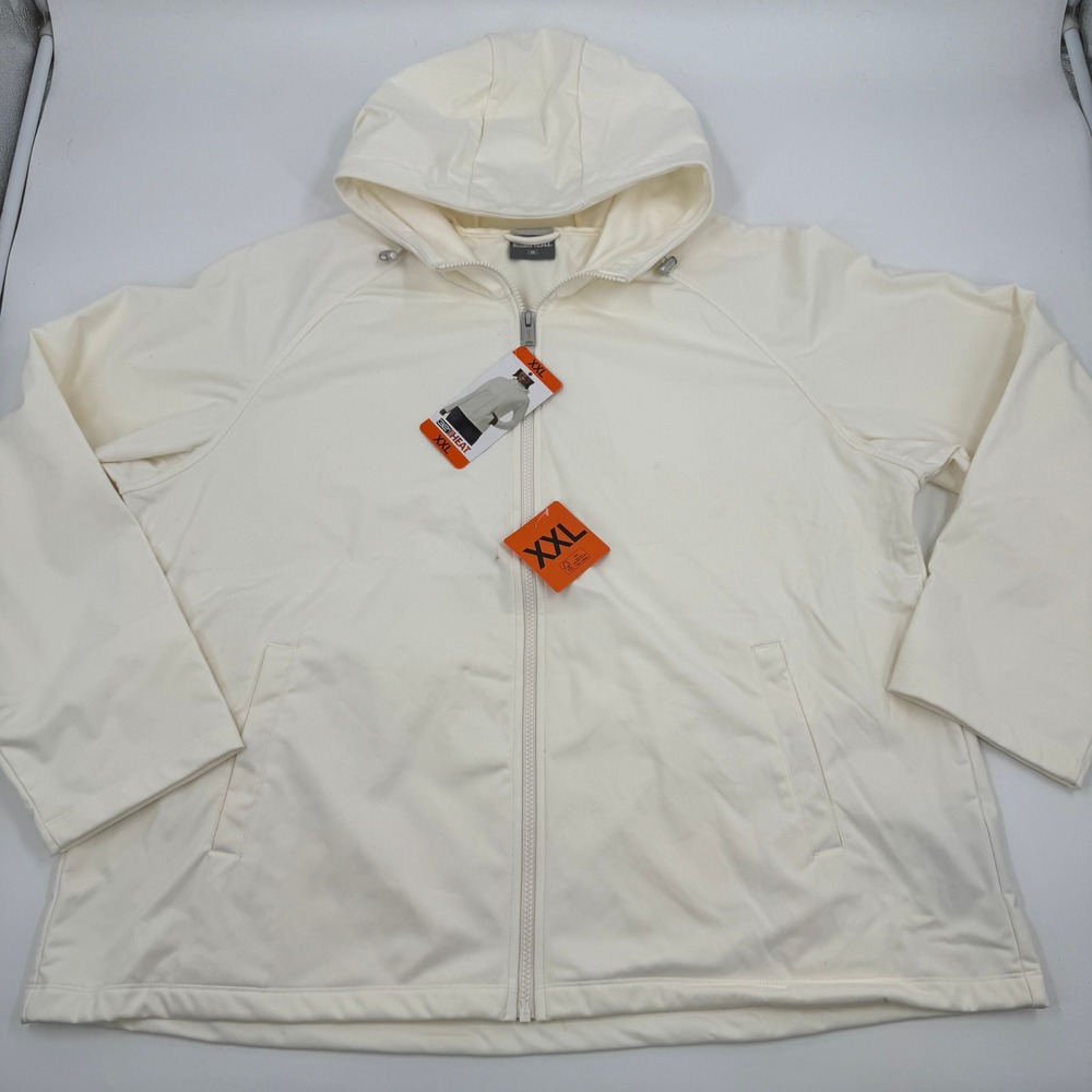 32 Degrees Heat Womens Cream Lightweight Hooded Jacket XXL